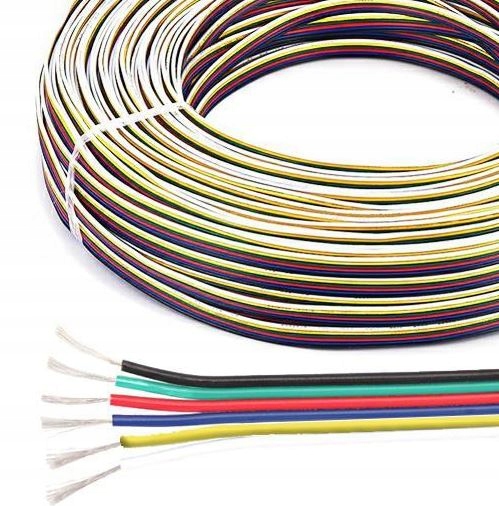 

Kabel przewód Led 6 żyłowy Rgbw Rgb+cct 6x0,33mm2