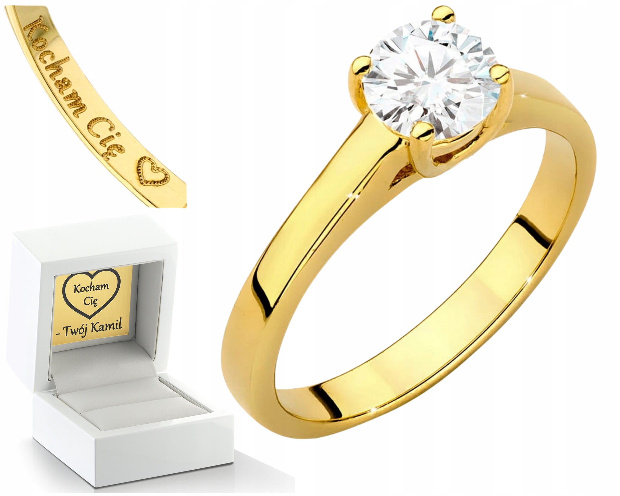 Jemný Zlatý Prstýnek S Laboratorním Diamantem Ryzost 585 Elegance