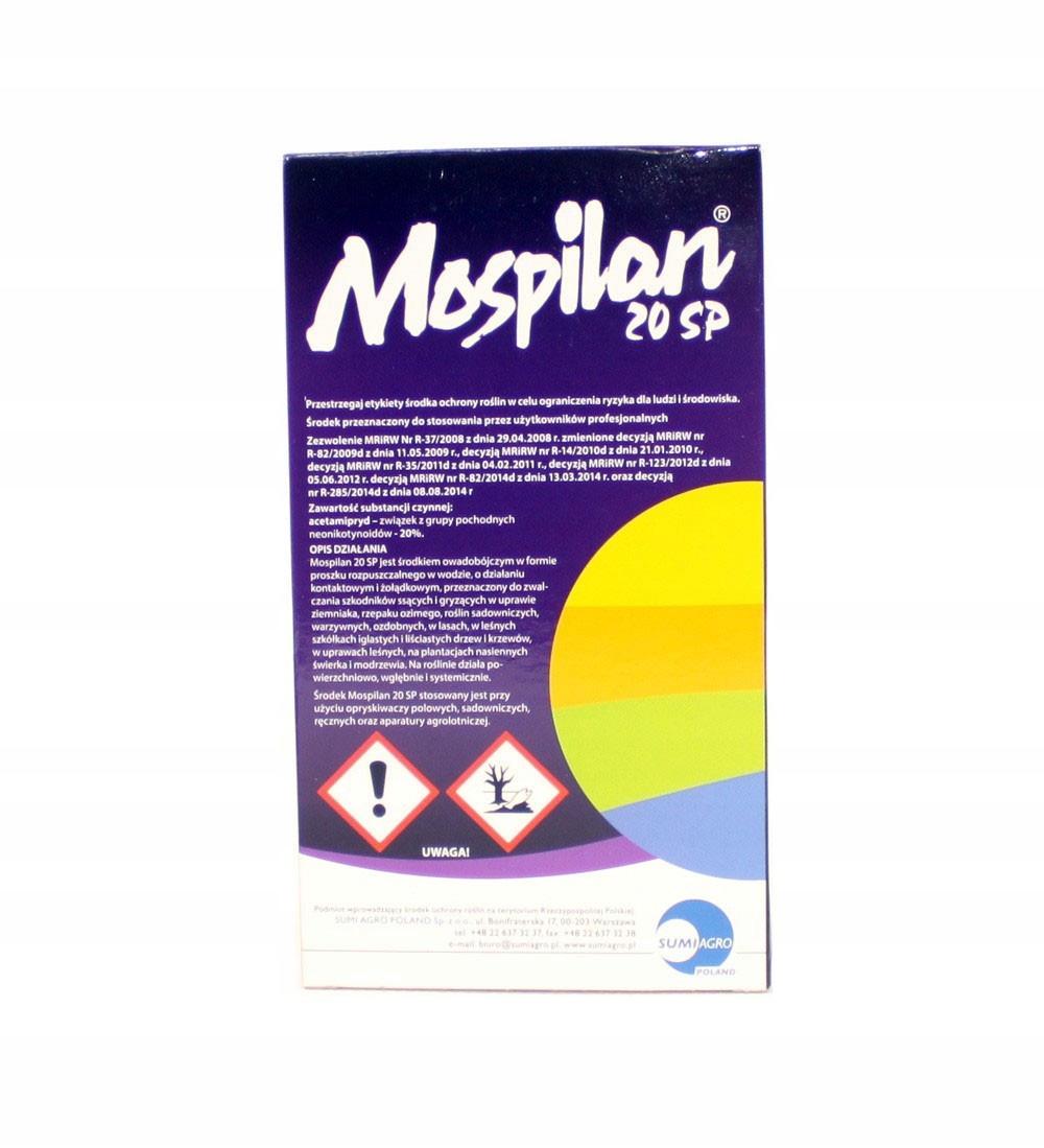 Mospilan 20 SP 20G Wymagane Zaświadczenie