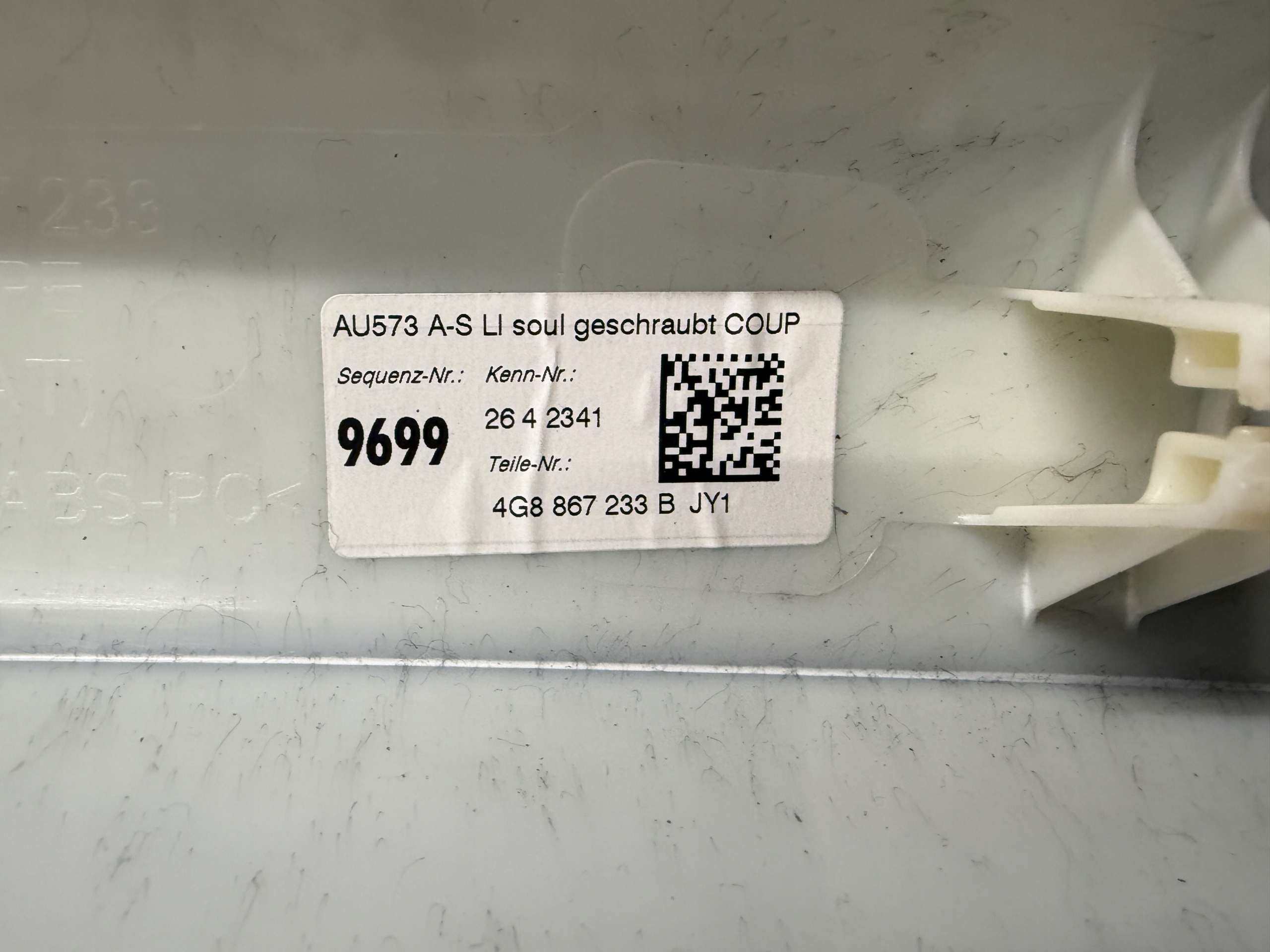 AUDI A7 4G Blende Abdeckung SLUPKA A links 4G8867233B