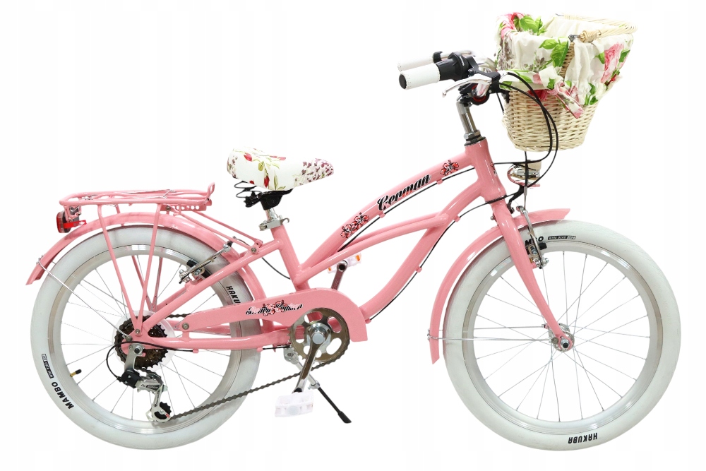 Piękny Aluminiowy Różowy Rower 20 Cali beach cruiser dla dziewczynki 5-8LAT