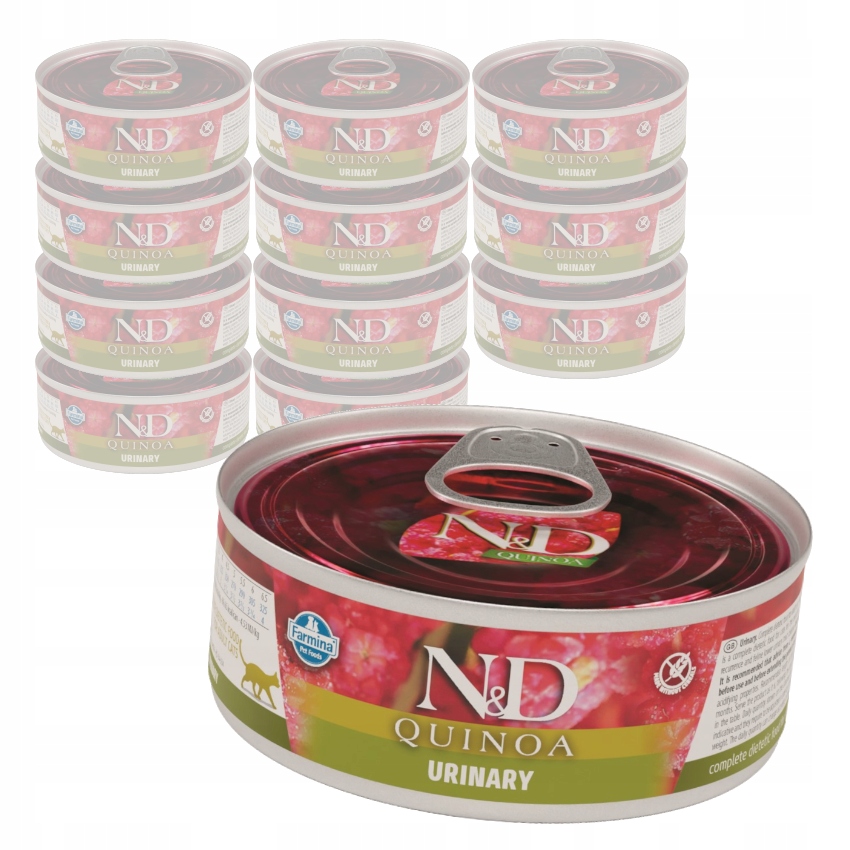 Levně Farmina N&d Cat Quinoa Urinary 12x80g Mokré Krmivo Pro Kočky s kachnou