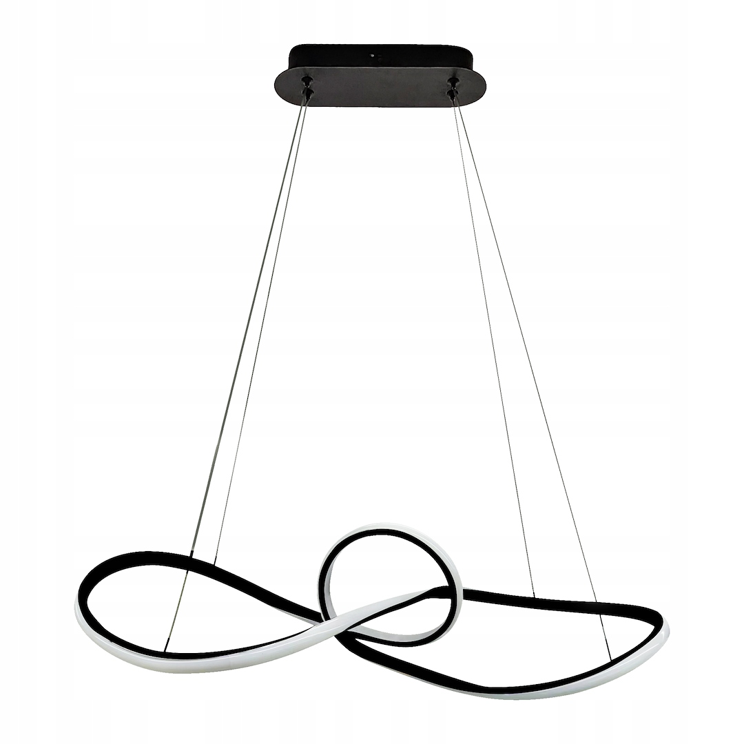 MiLAGRO Závesná lampa Marco Black 42W Led Stropný luster Osvetlenie