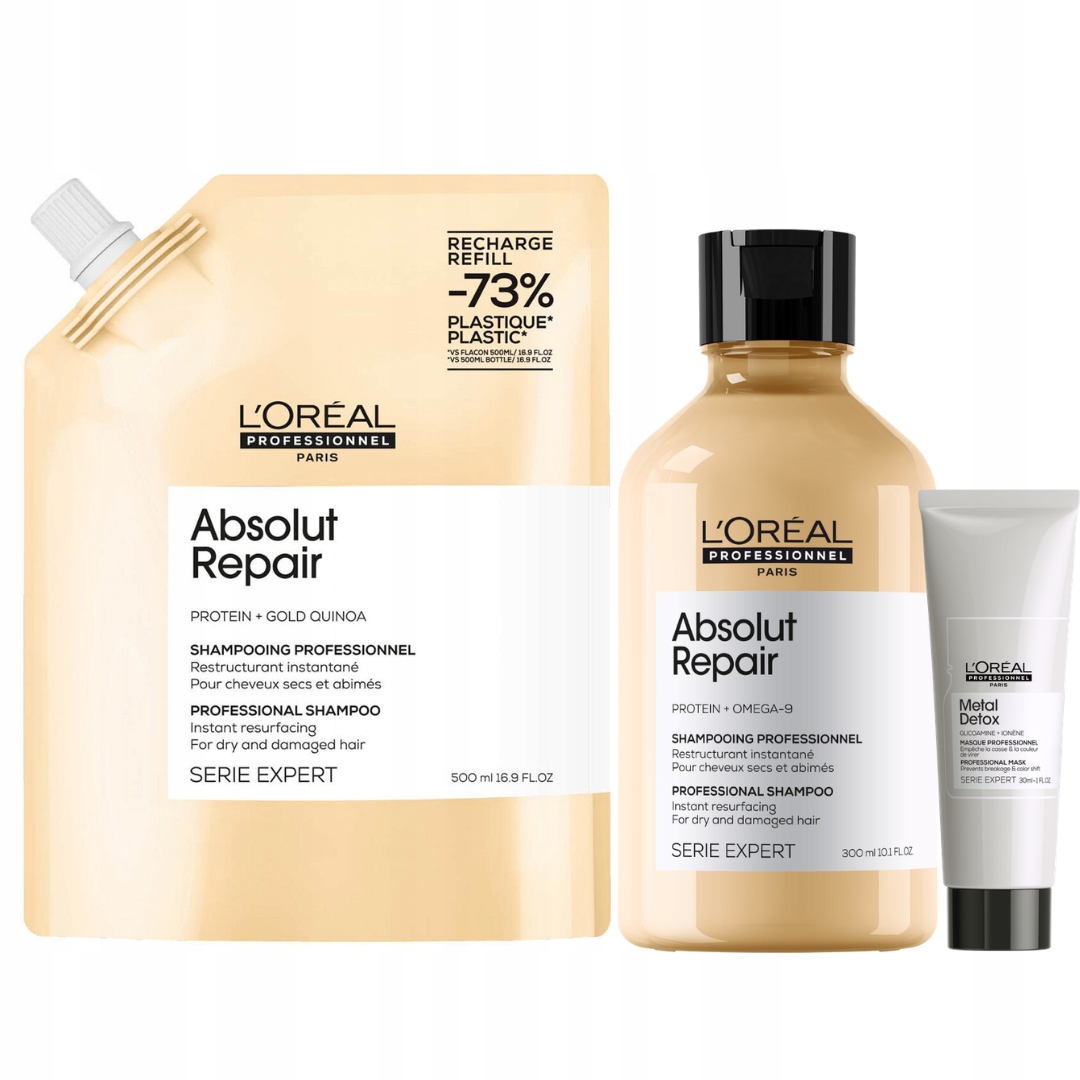 Loreal Absolut Repair regenerujący szampon do włosów zniszczonych Refill
