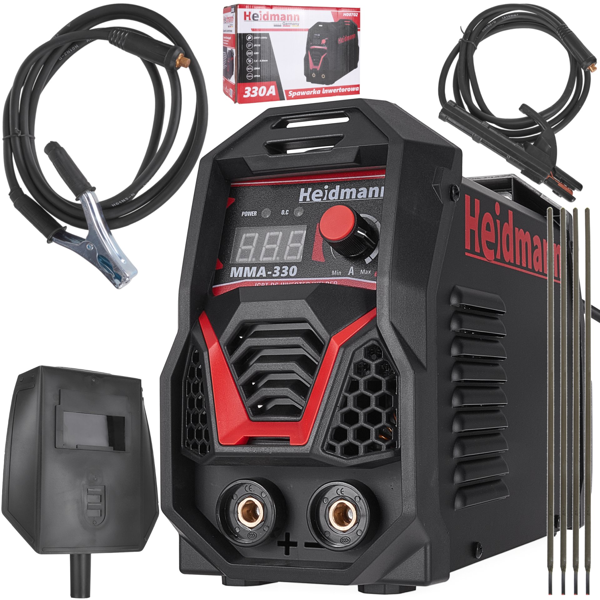 Invertorová Svářečka 330A LCD Mma 230V Anti Stick Hot Start Arc Force