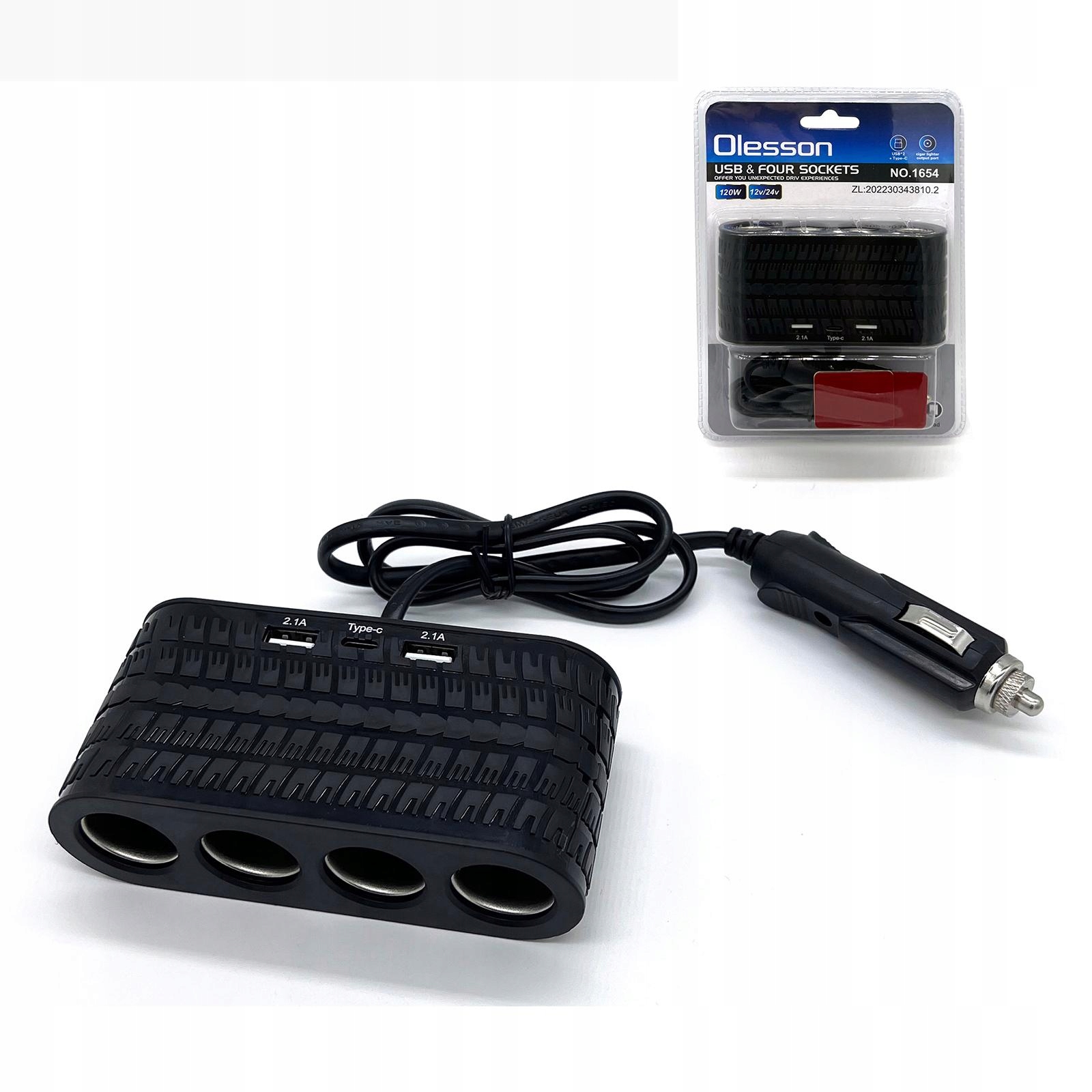 ROZGAŁĘZIACZ ROZDRZIELACZ ZAPALNICZKI 4X 120w USB EAN (GTIN) 8210520060190