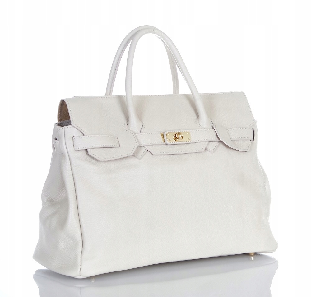 Vera Pelle włoska klasyczna skórzana torebka Kuferek SD17