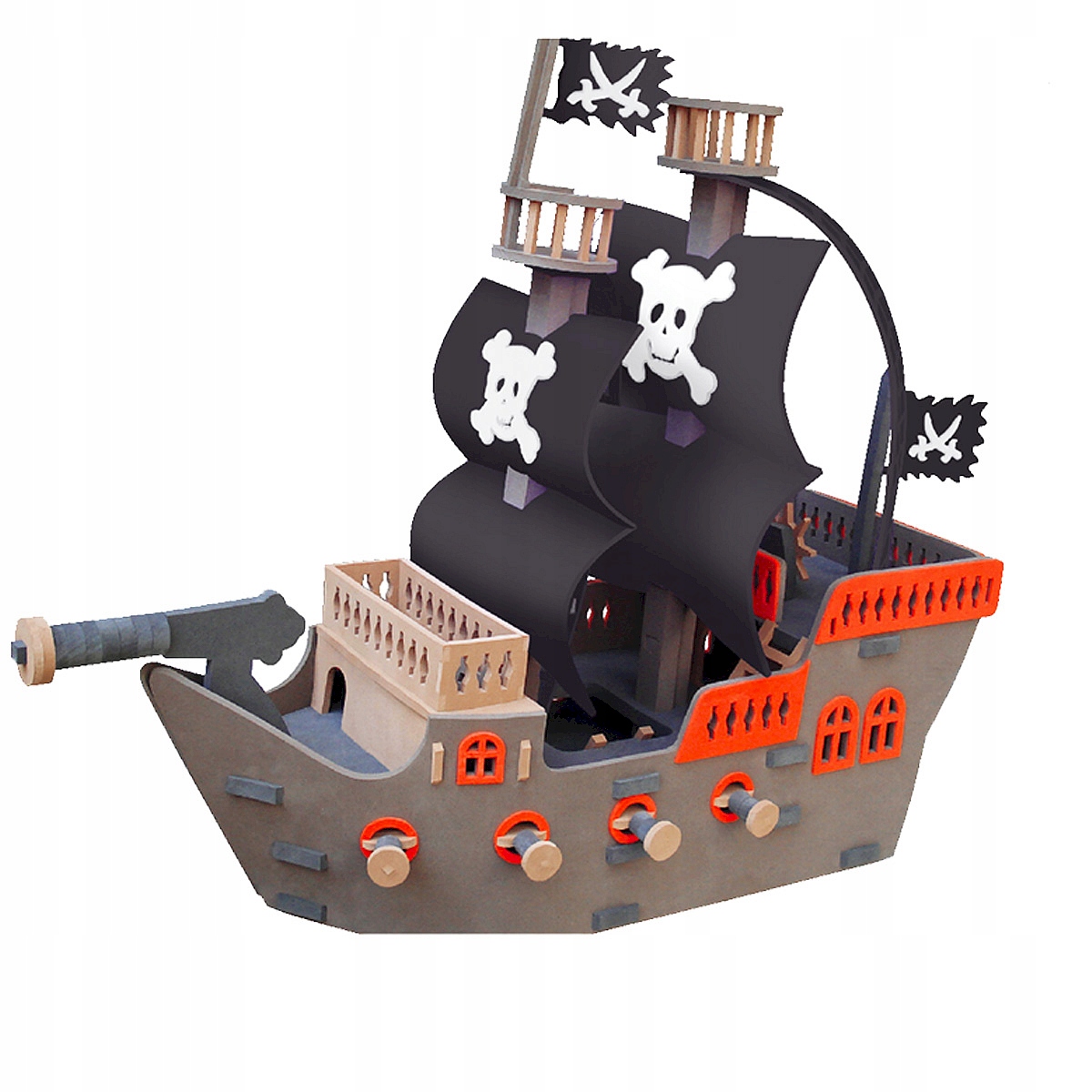 MATA PIANKOWA PUZZLE KOLOROWE STATEK PIRACKI 5+ Marka Smily Play