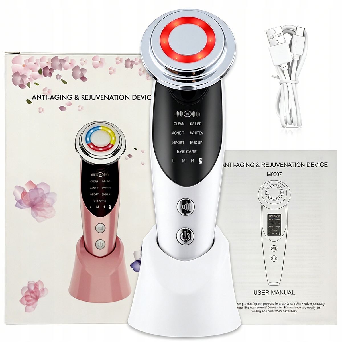 Mezoterapie Bezjehlový Masážní Přístroj Ems Na Obličej Lifting Dárek Masáž Heelly