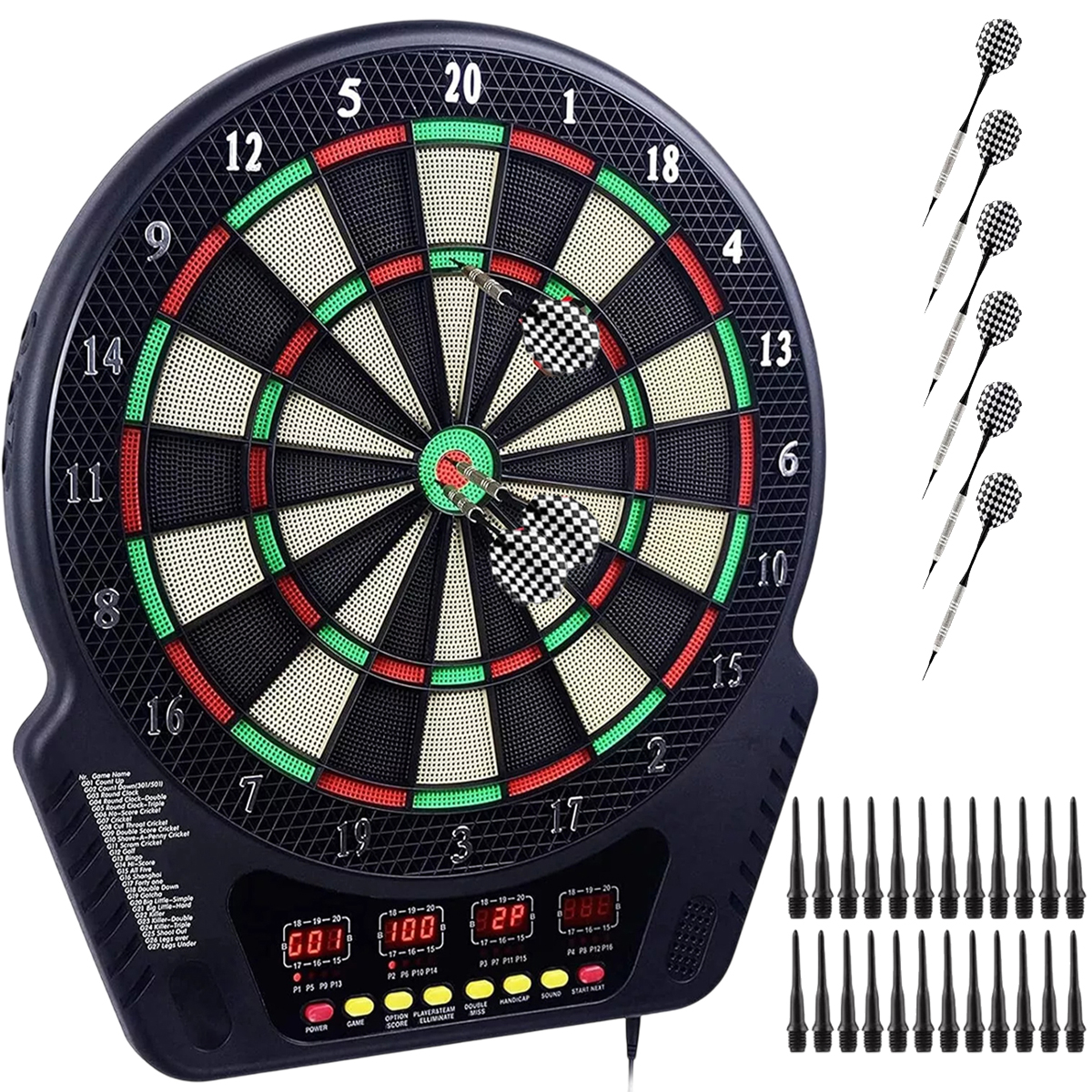 Sada Pro Hraní Šipek S Elektronickým Terčem 6 Měkkých Šipek