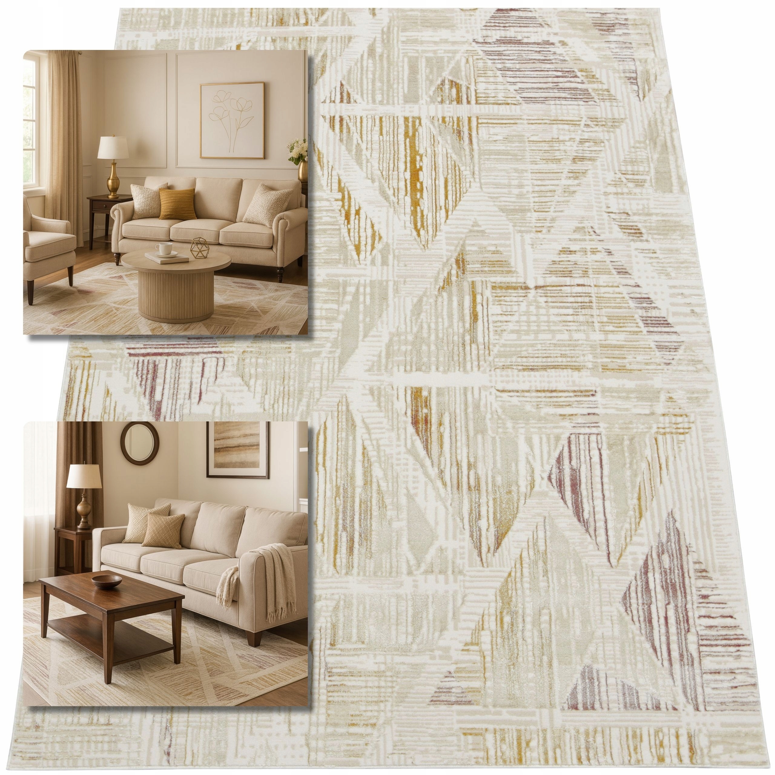 Koberec 80x150 LILI Béžový Koberec Do Obývacího Pokoje Loft Koberec Klasický