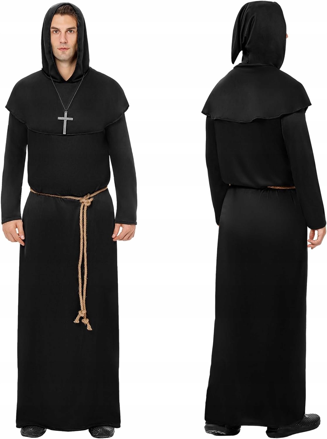 Kostým renesanční mnich unisex, Halloween Velikost S