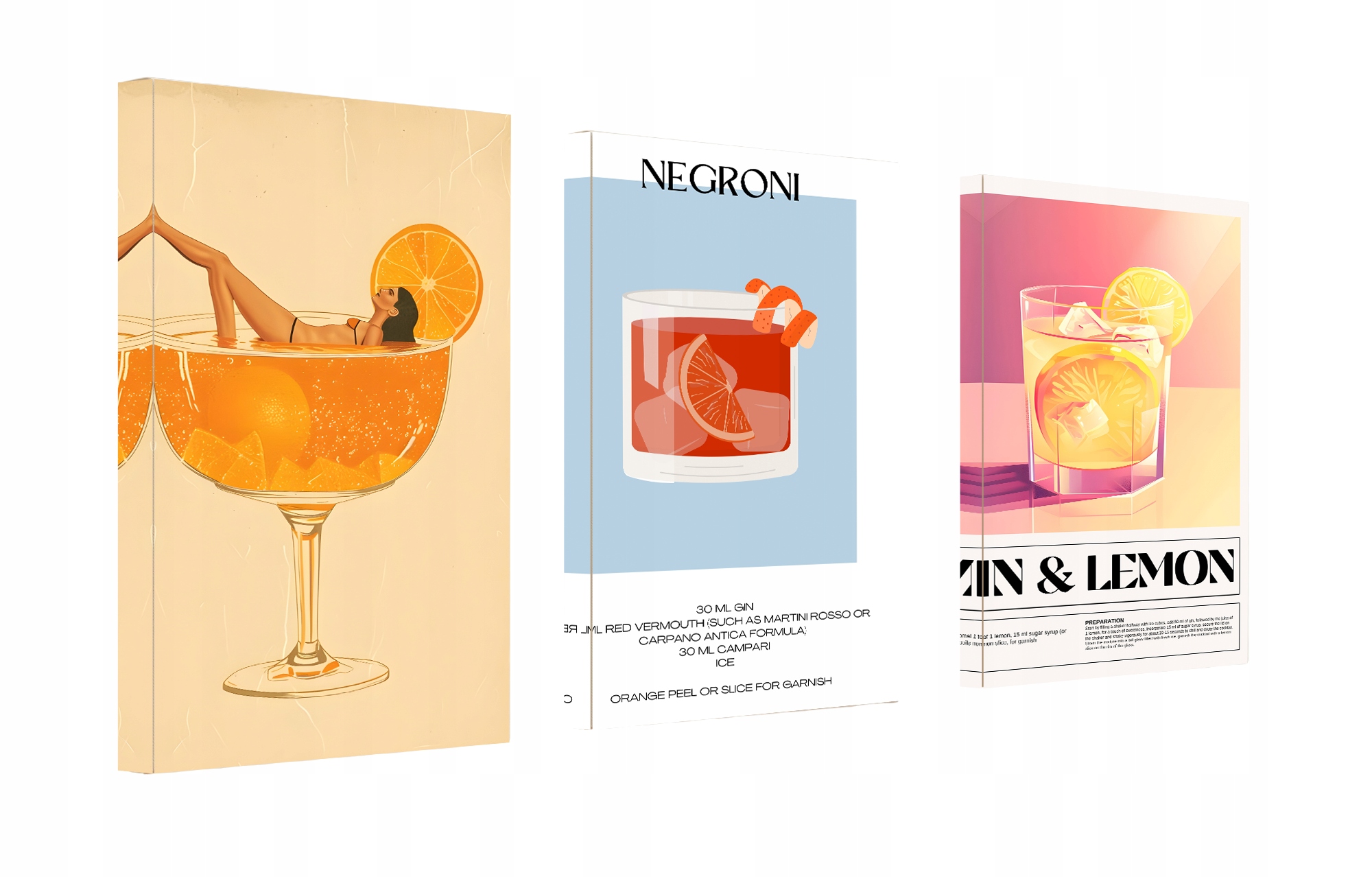 Obraz Do Obývacího Pokoje, Ložnice Na Plátně Triptych S Alkoholy 120x60