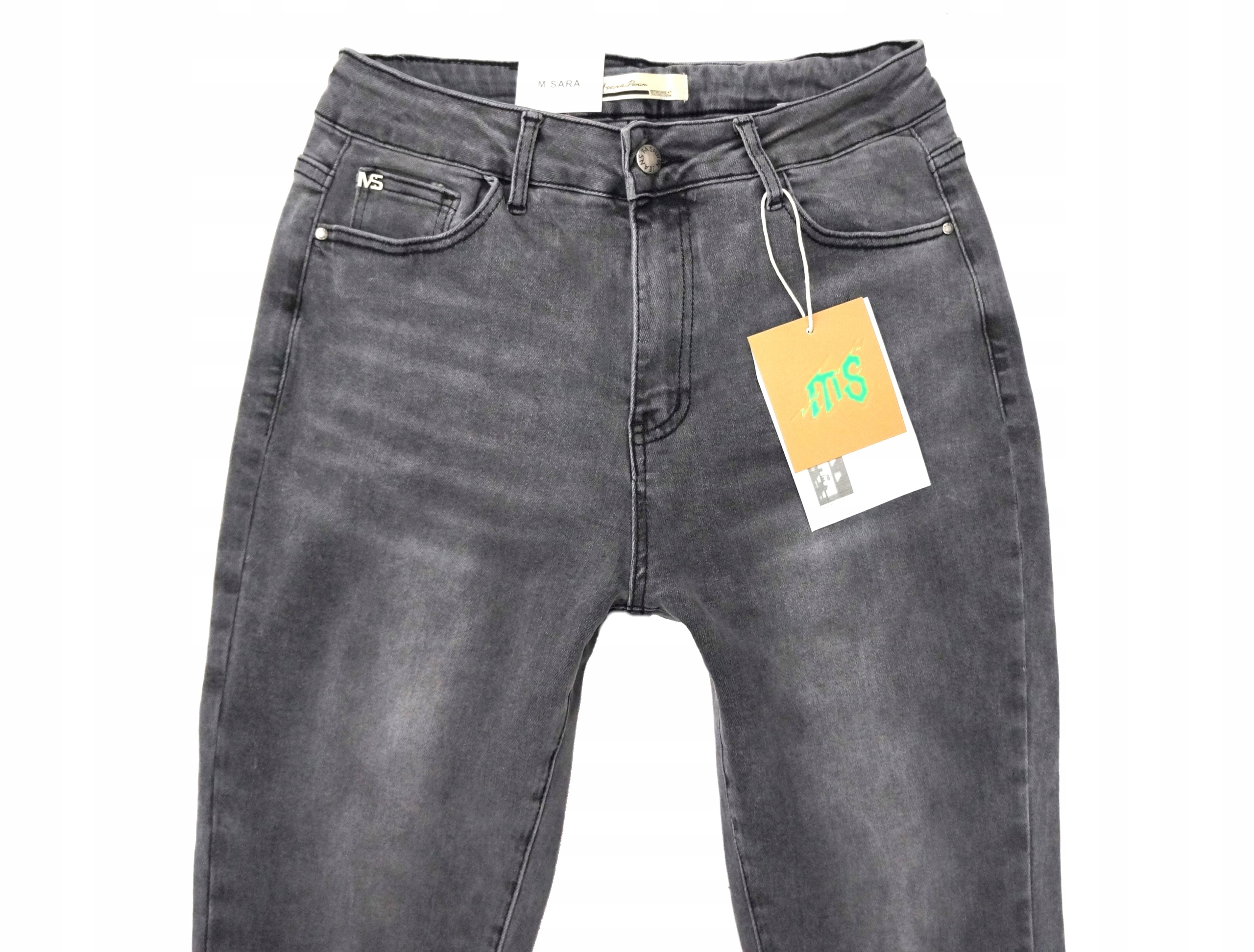 M.SARA DAMSKIE SPODNIE JEANSOWE MOM FIT LUŹNIEJSZE NOGAWKI KOLEKCJA PREMIUM Rozmiar L