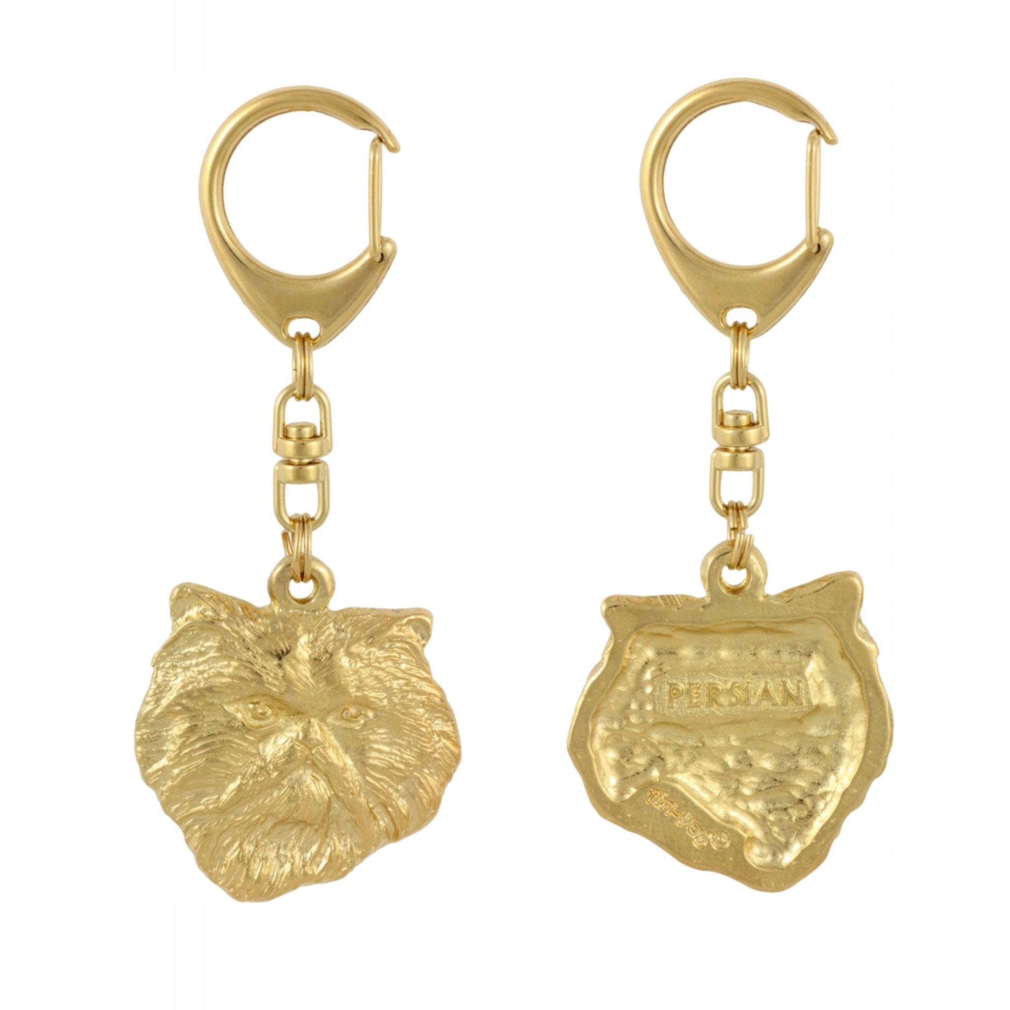 Perský kocour pozlacený přívěsek na klíče na klíče s kočkou v dárkové krabičce, ozdo