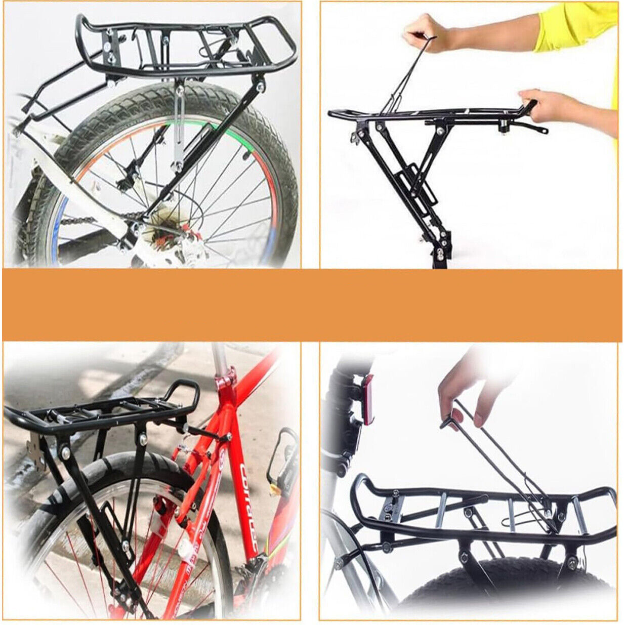 BAGAŻNIK ROWEROWY TOURING PASUJE DO ROWERÓW 24-29", Z BOCZNE RAMY OCHRONNE Kod producenta Bagażnik rowerowy