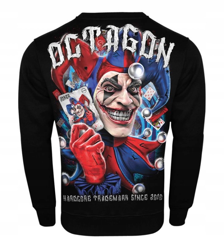 Bluza Octagon joker black clown klaun czarny bez kaptura S