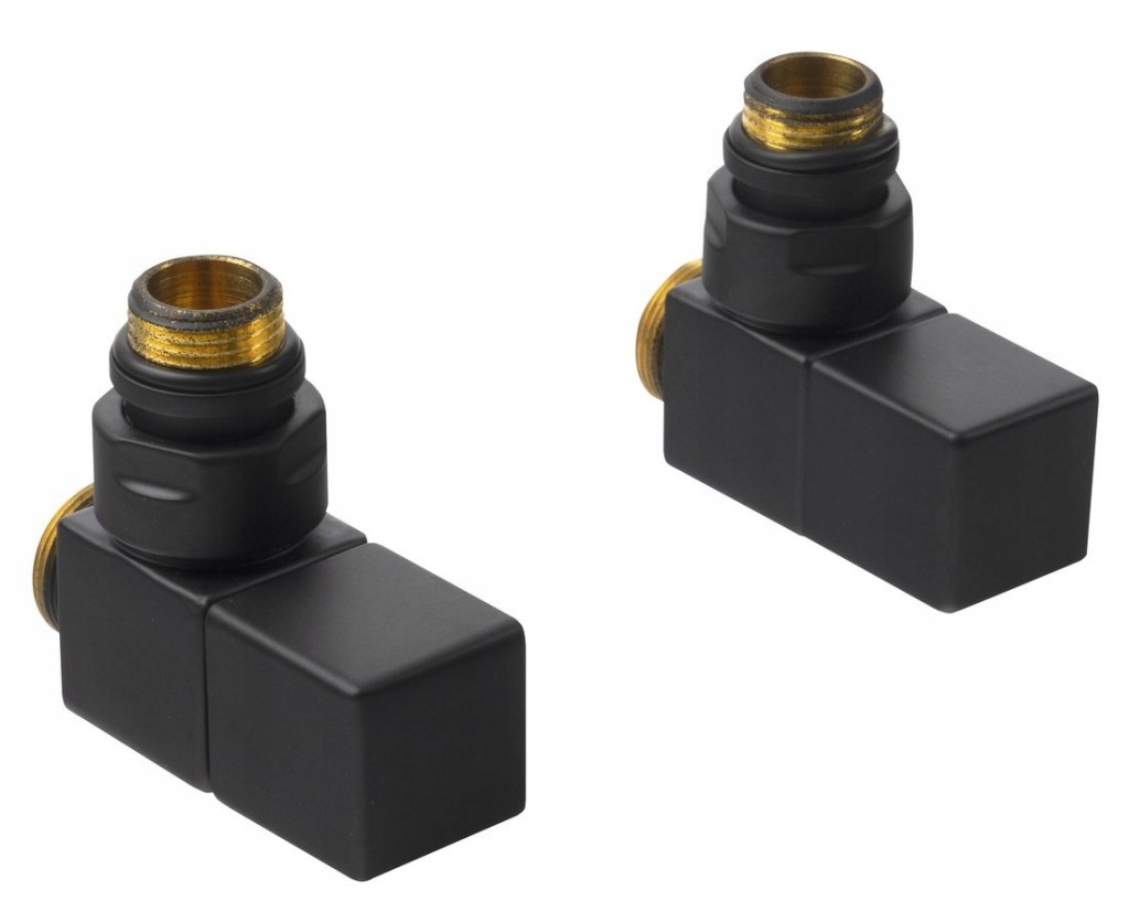 Cube pripojovacia sada ventilov ručná rohová, čierna mat (CP4510BS) /sm/