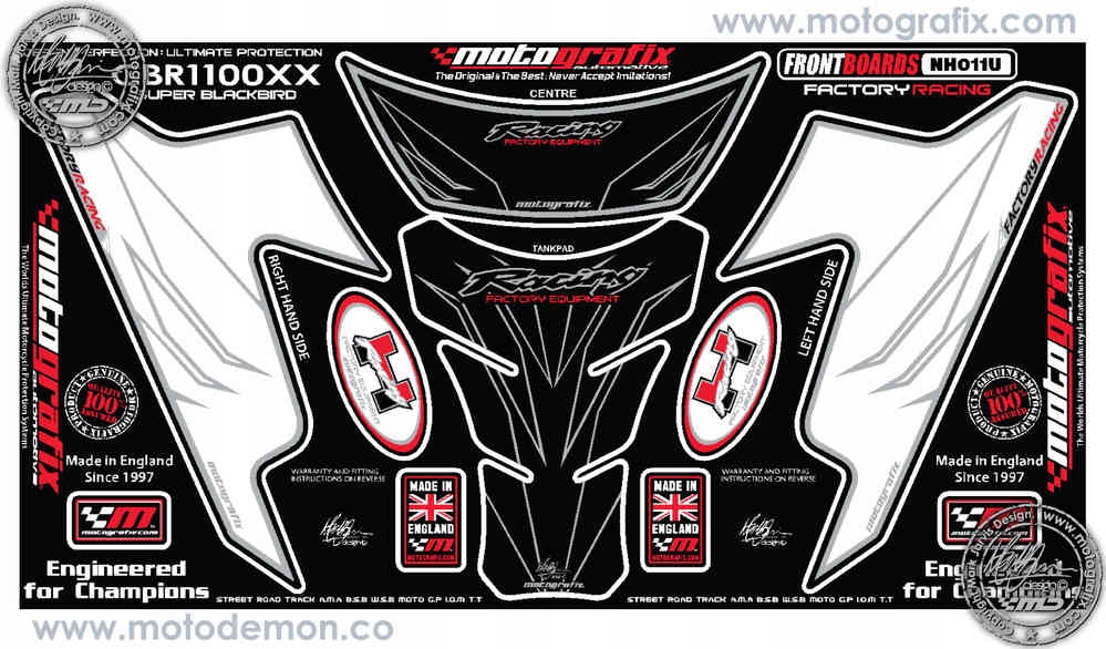 Dyha Prednej Deflektory Honda Cbr 1100XX 1997-07