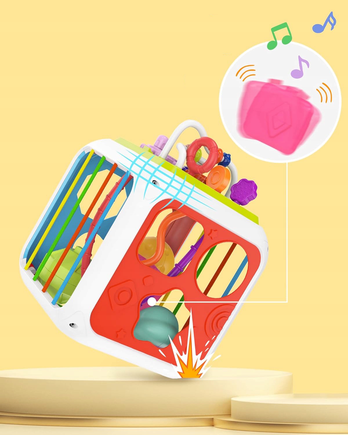 Kostka sensoryczna Montessori 7w1 – Bezpieczeństwo i solidna konstrukcja