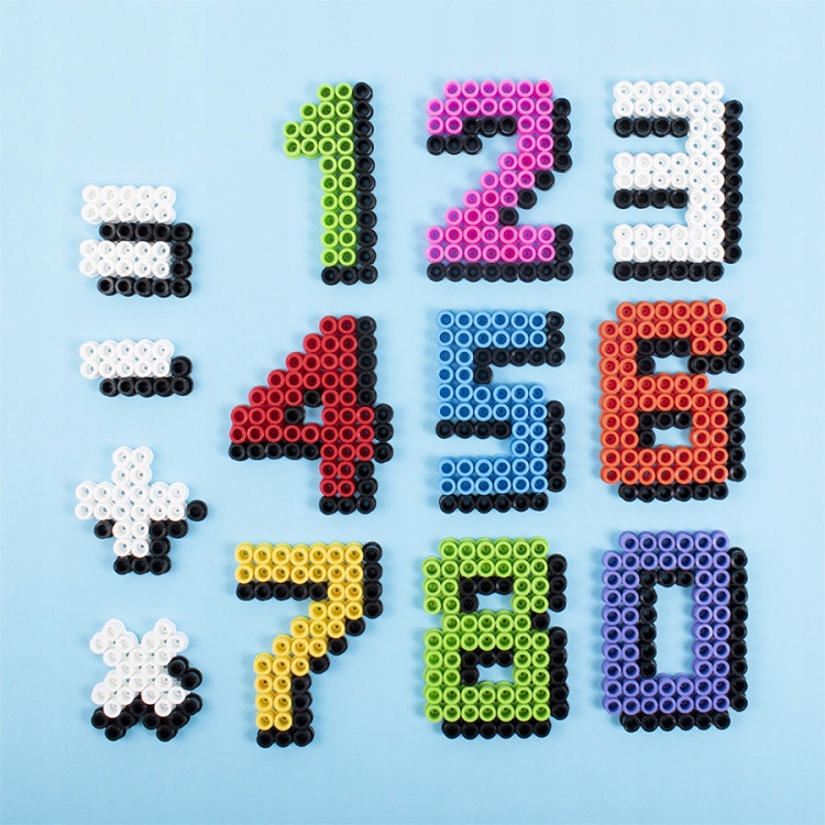 DIY Koraliki do prasowania prasowanki XL MIX wysokość 10 mm Ø 9 mm 900 szt Marka Playbox