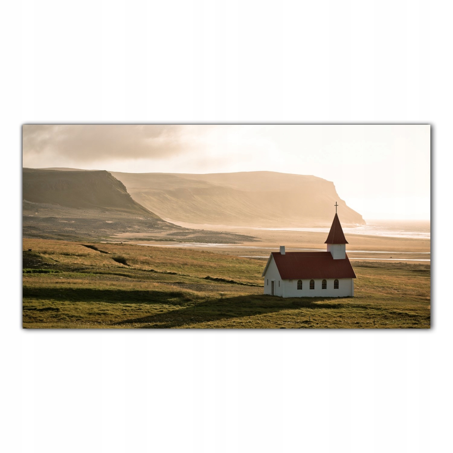 

Obraz na szkle Foto Kościół Wybrzeże Morze 120x60