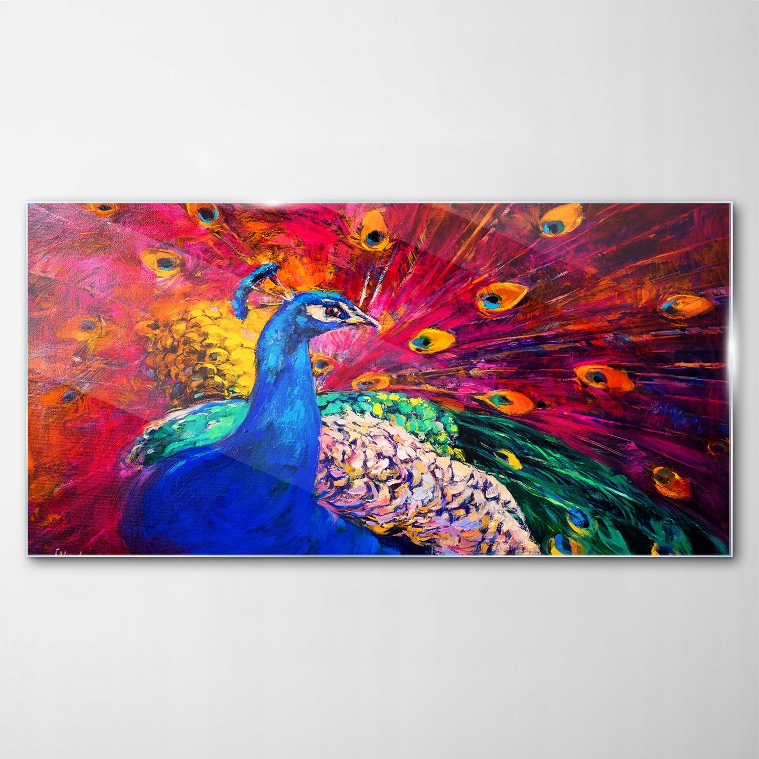 

Hartowany Obraz Szklany Ptak Zwierzę Paw 120x60