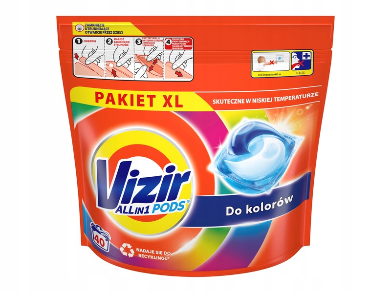 

Kapsułki do prania Vizir All in 1 Pods Color