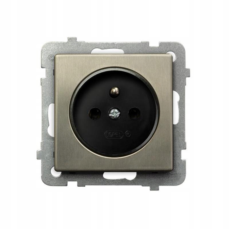 Ospel Sonáta nová stříbro – jednotná zásuvka (+0) GP-1RMZ/m/44