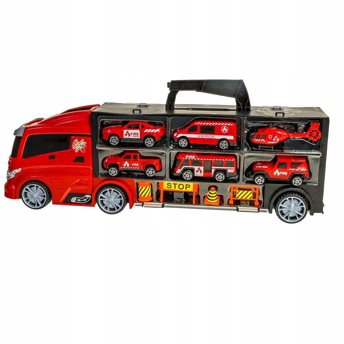 

Zestaw Pojazdów W Walisce Transporterze Ciężarówce