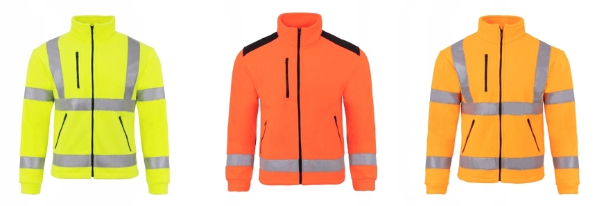 Polar 340 firmowy roboczy HV FLUO z haftem logo XL Model FLRA 340