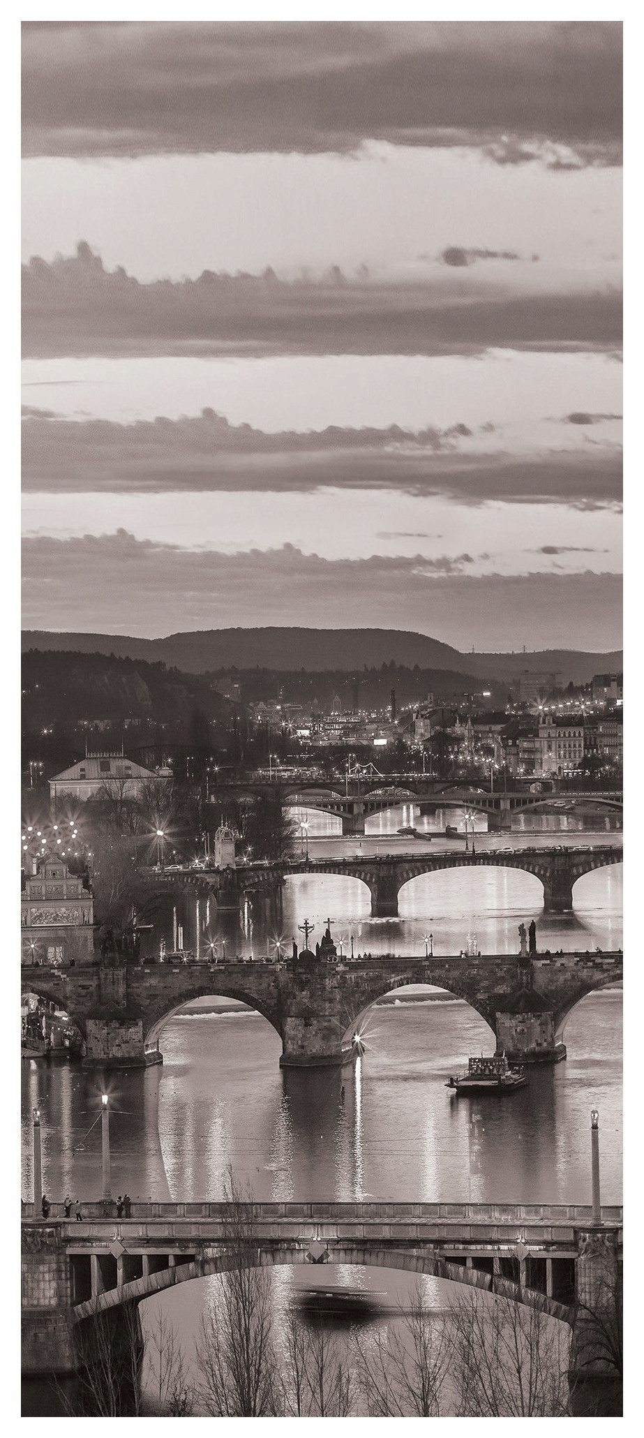 Samolepka Fototapeta Most Město Řeka Architektura Krajina 91x211