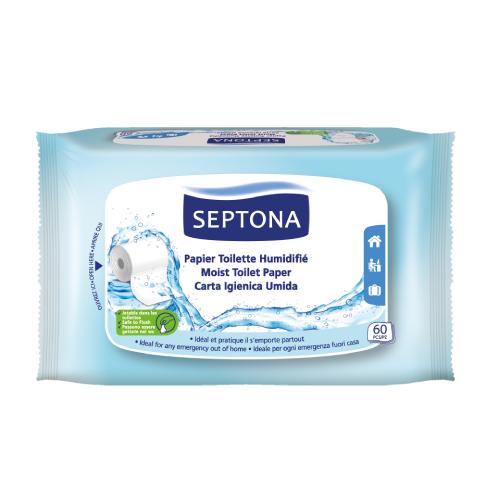 

Septona Nawilżany Papier Toaletowy 60x Spłukiwalny