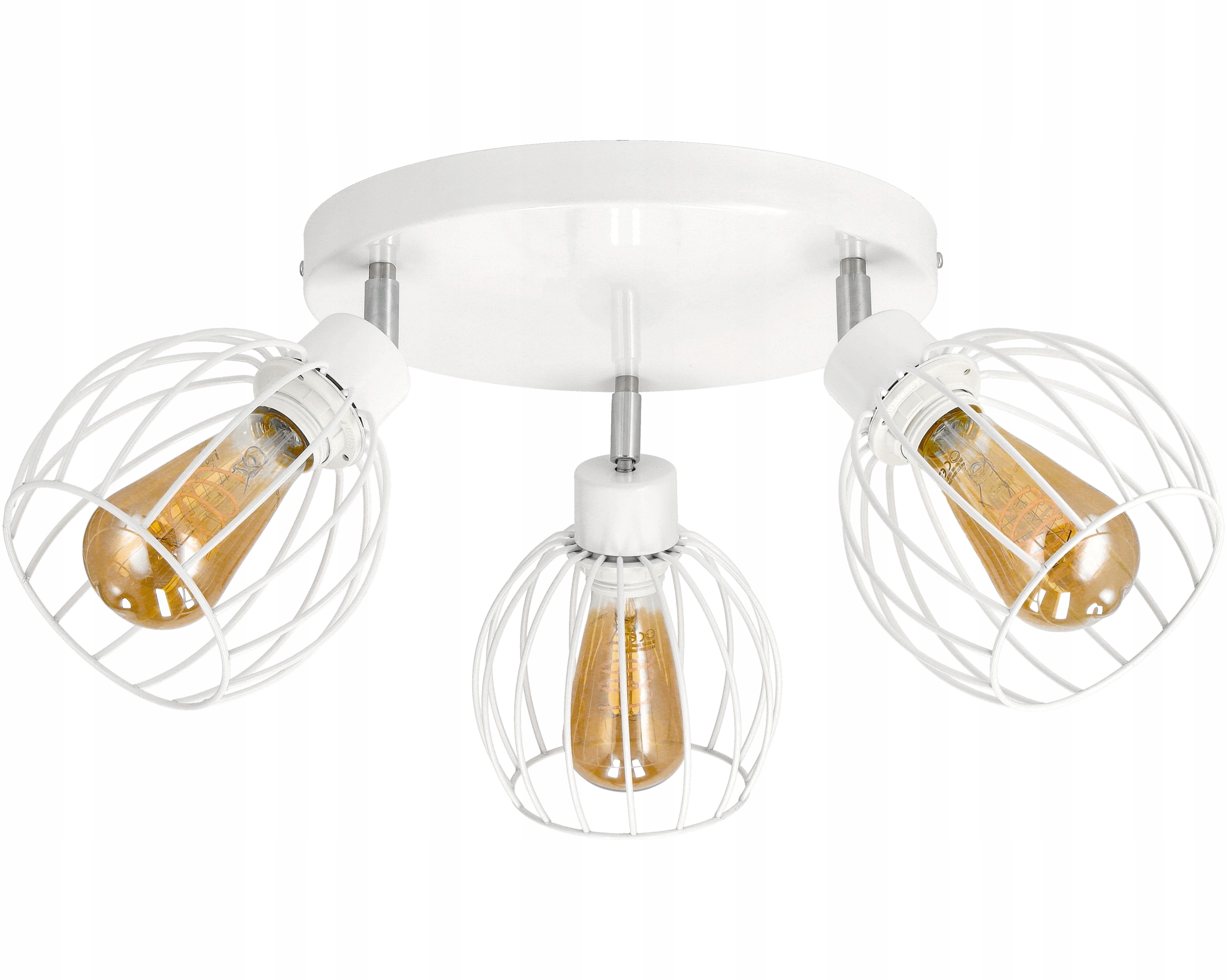 

Żyrandol Led Lampa Sufitowa 3xE27 Biała Kula