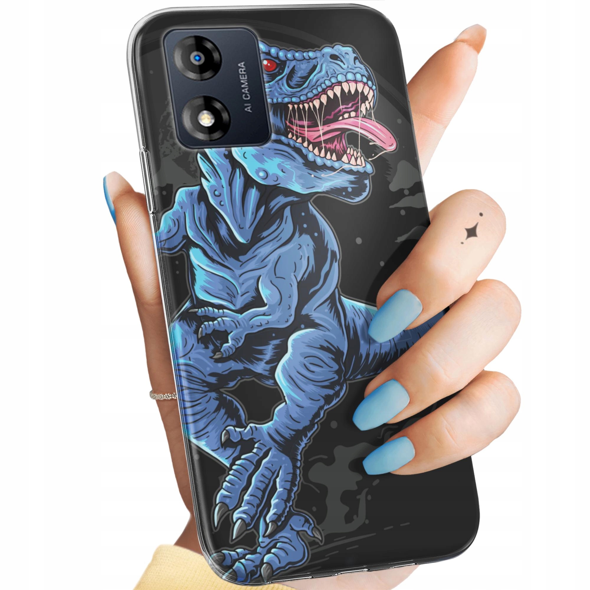 Etui Do Motorola Moto E13 Dinozaury Reptilia Prehistoryczne Obudowa
