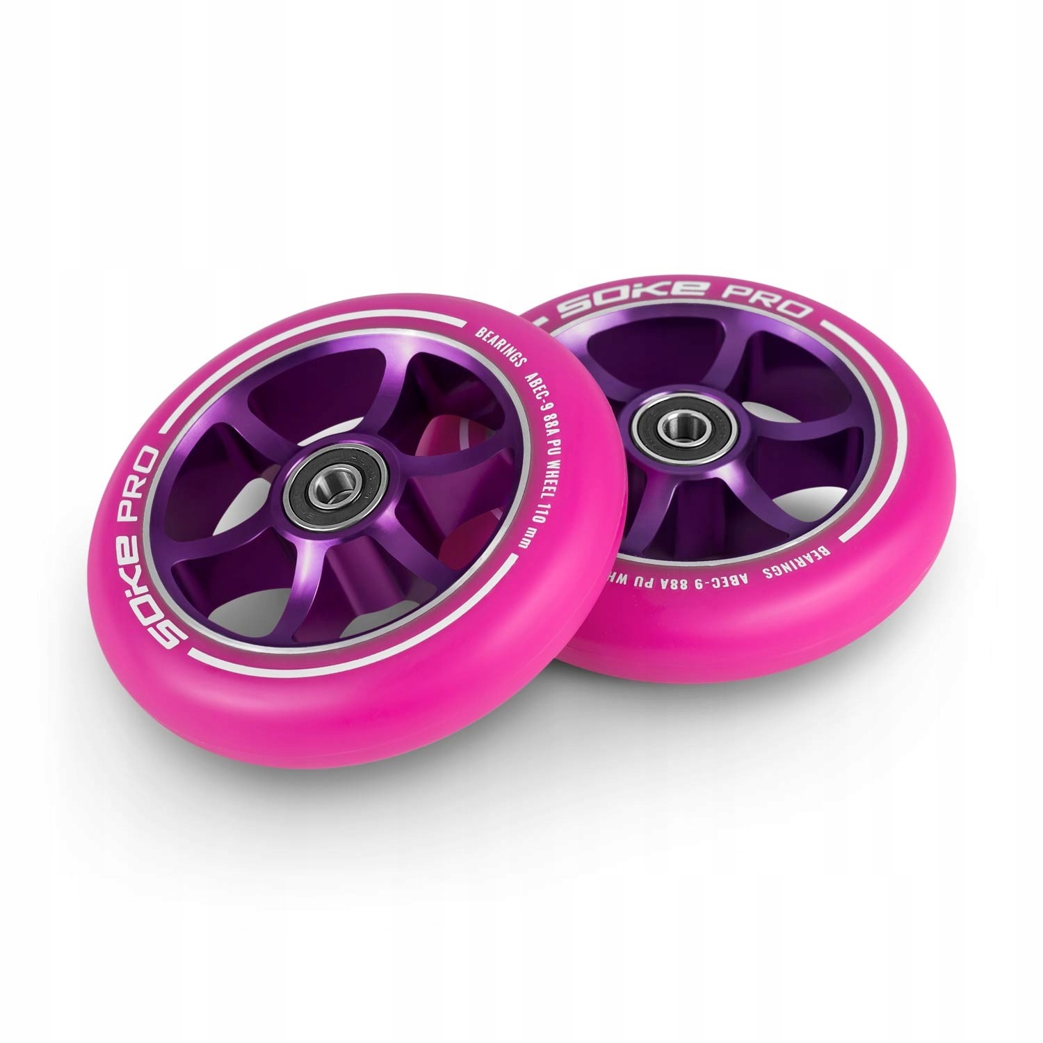 Kółka do hulajnogi 110 mm różowe 2 szt Liczba sztuk 2 szt.