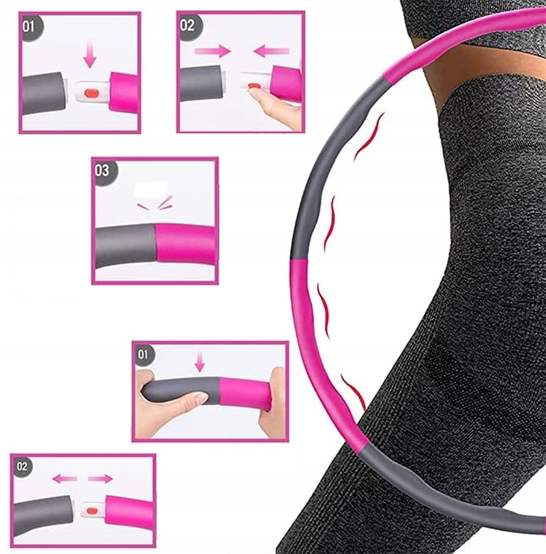 HulaHop Odchudzające 95cm 8 Części Wypustki Pianka Marka inna