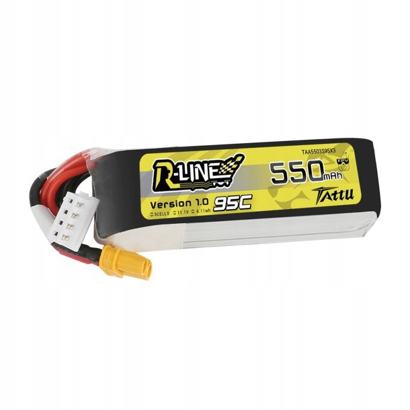 Akumulátor Tattu R-Line 550mAh 11.1V 95C 3S1P XT30