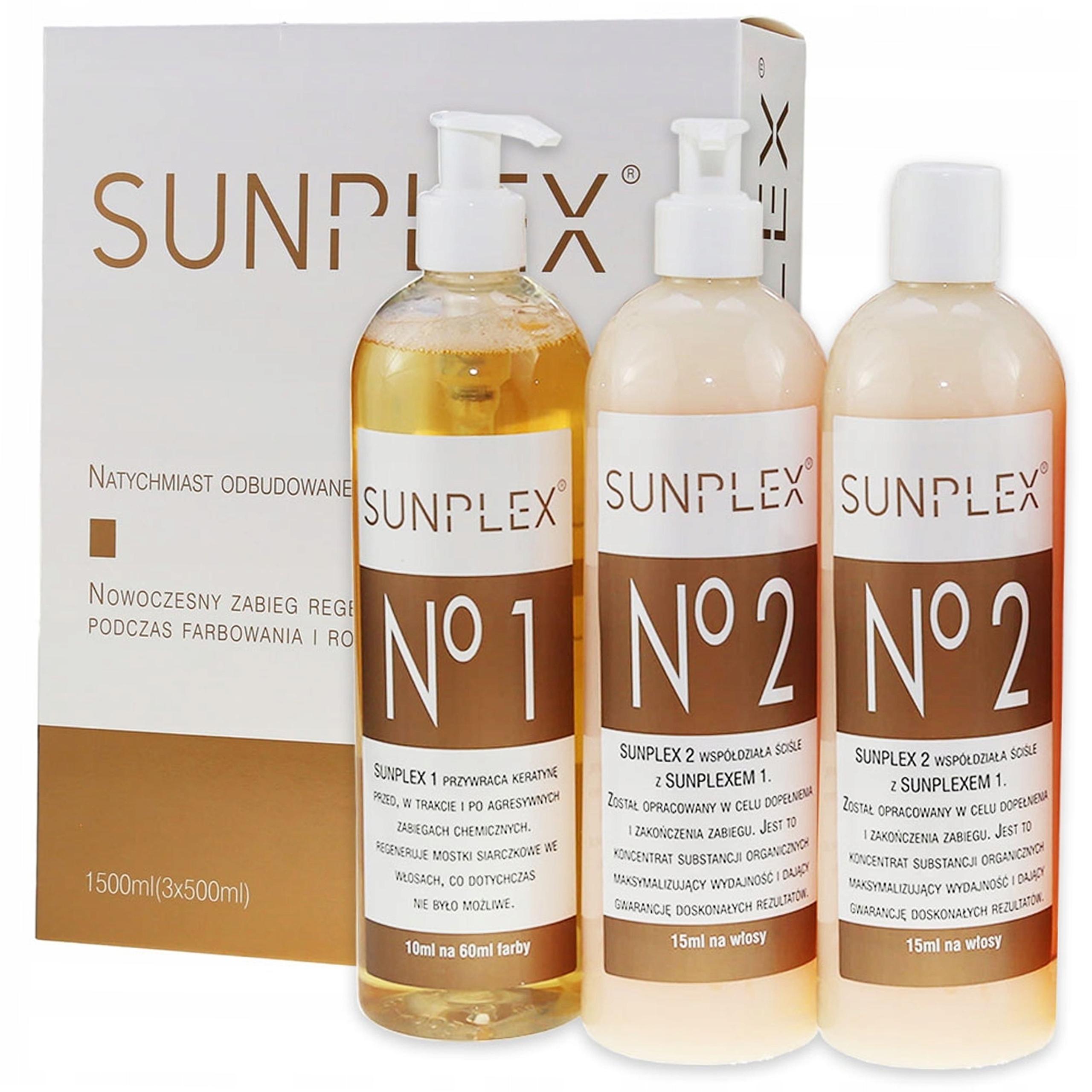 Sunplex Sada Pro Obnovu Vlasů 3X500 ML