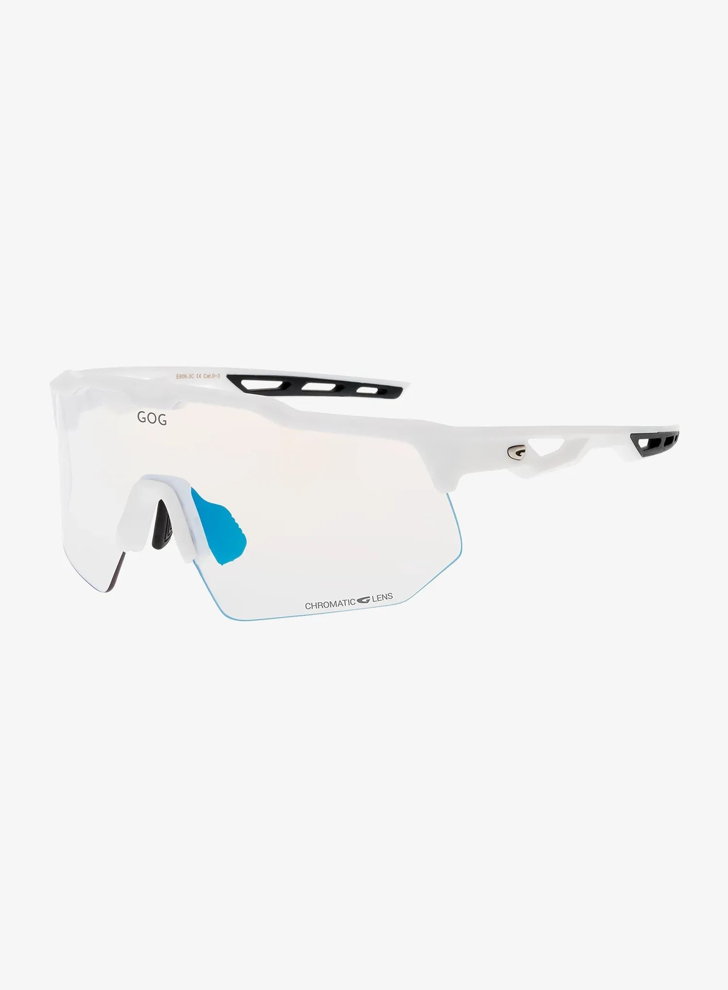 Fotochromatické cyklistické brýle Gog Loki matná bílá/černá