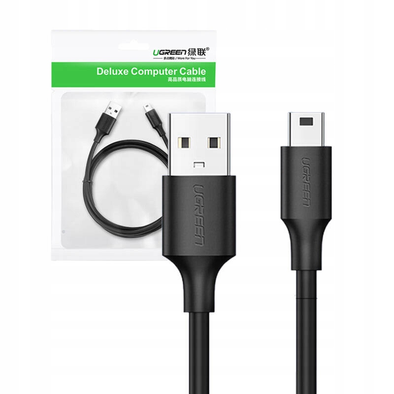 UGREEN SOLIDNY KABEL USB TYP A PRZEWÓD USB-A DO MINI USB B 2.0 480 MBPS 2M Stan opakowania oryginalne