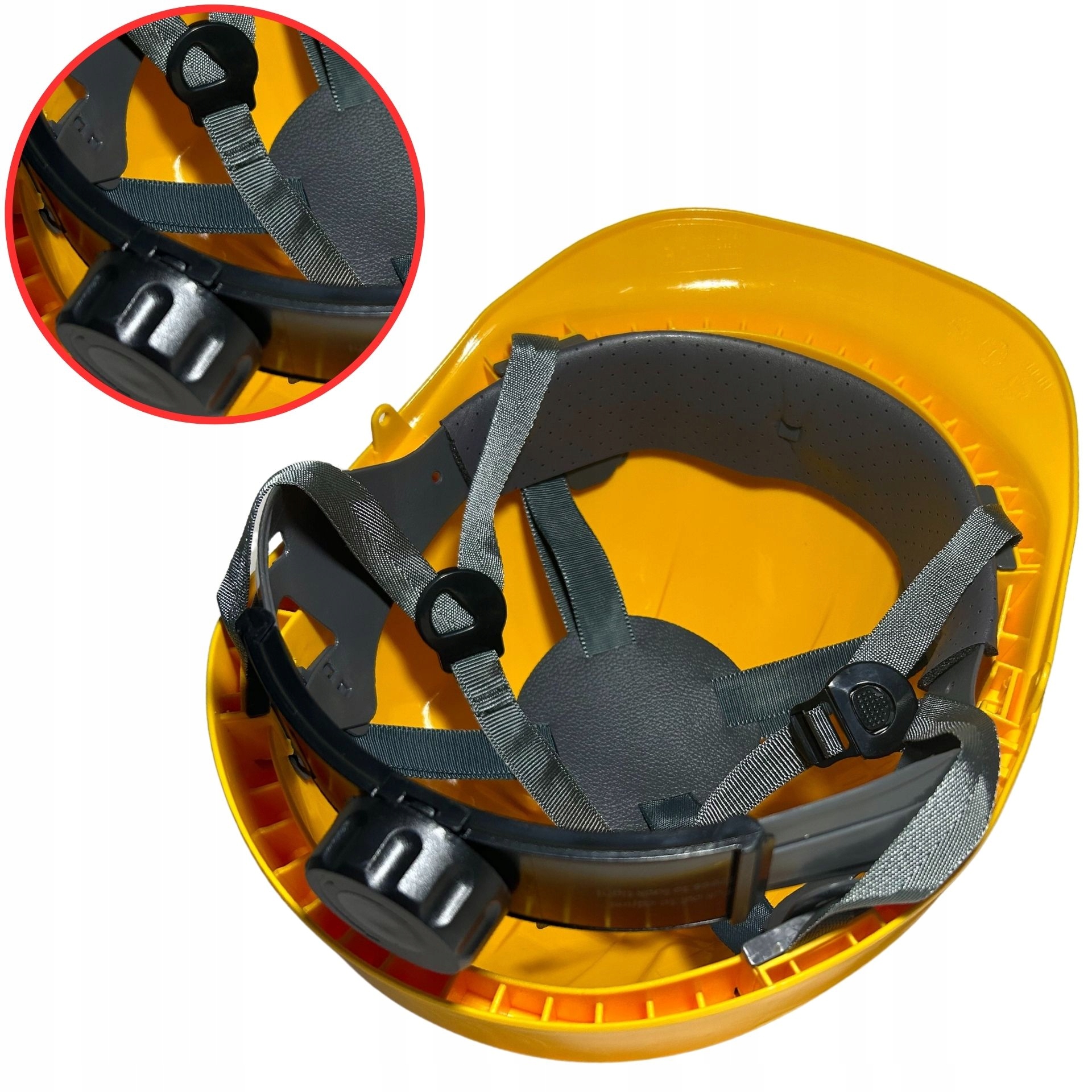 Kask BHP hełm roboczy ochronny Z WENTYLACJĄ żółty 4-PUNKTOWY Marka inna