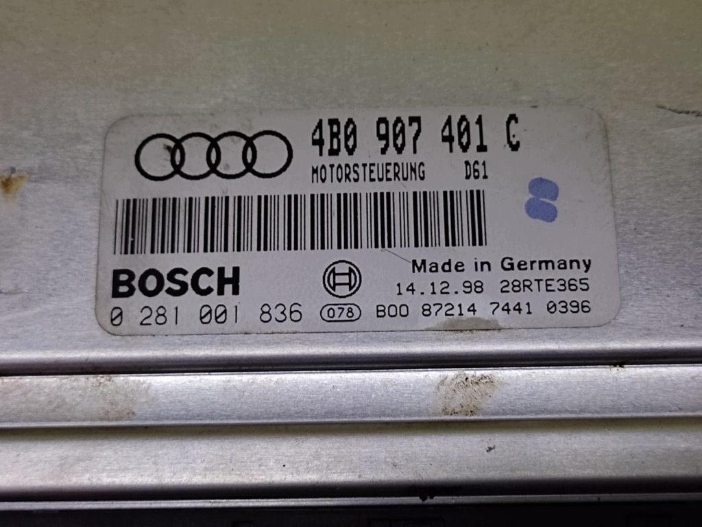 AUDI A6 C5 control unit of the engine 0281001836