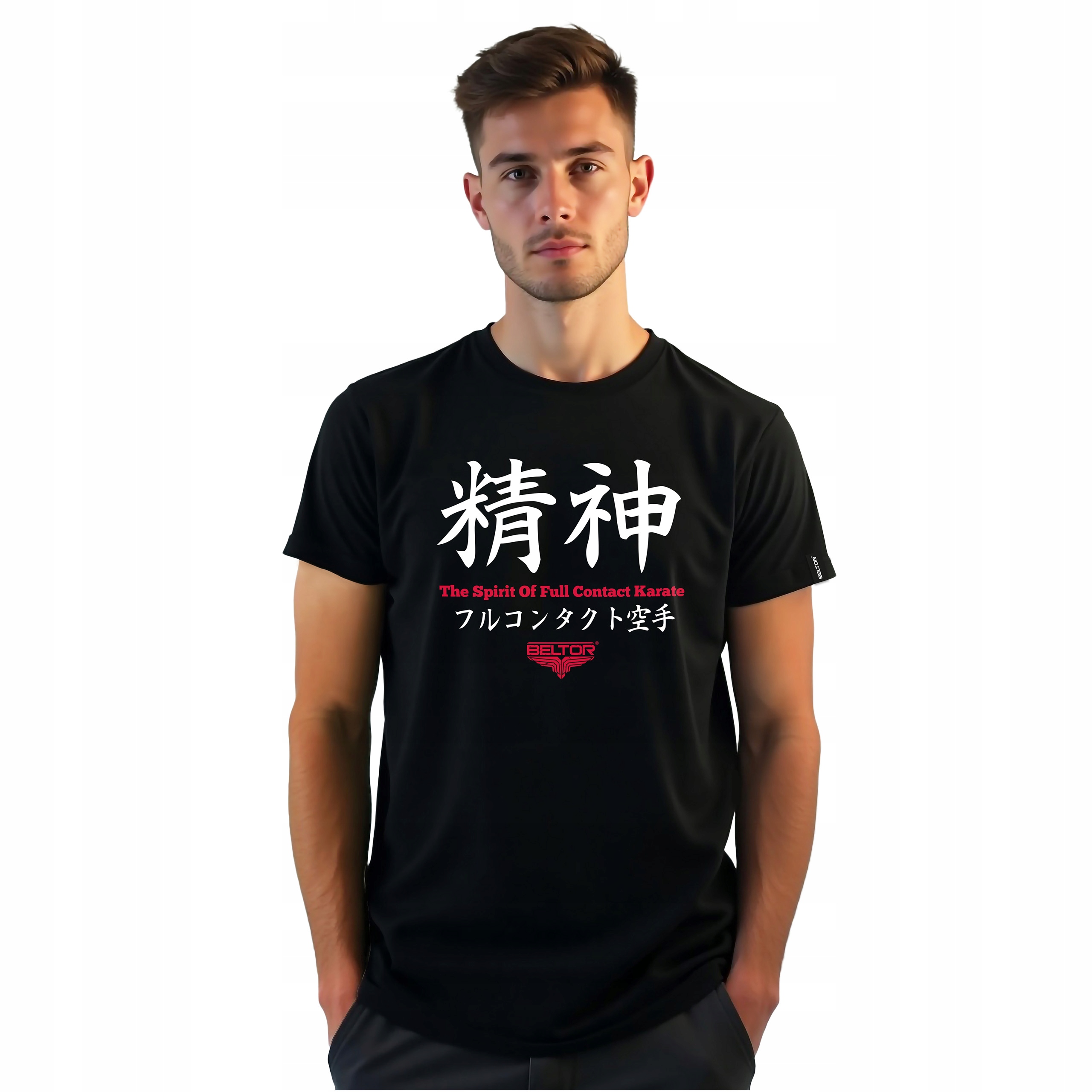 BELTOR KOSZULKA SPIRIT KARATE T-SHIRT CZARNA SPORTOWA NA WF r. XXL