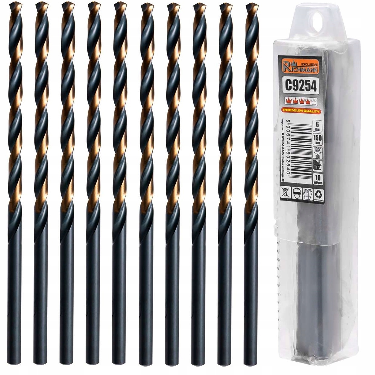 Richmann Wiertło do metalu długie przedłużane NWKb 6x150 mm 10 szt