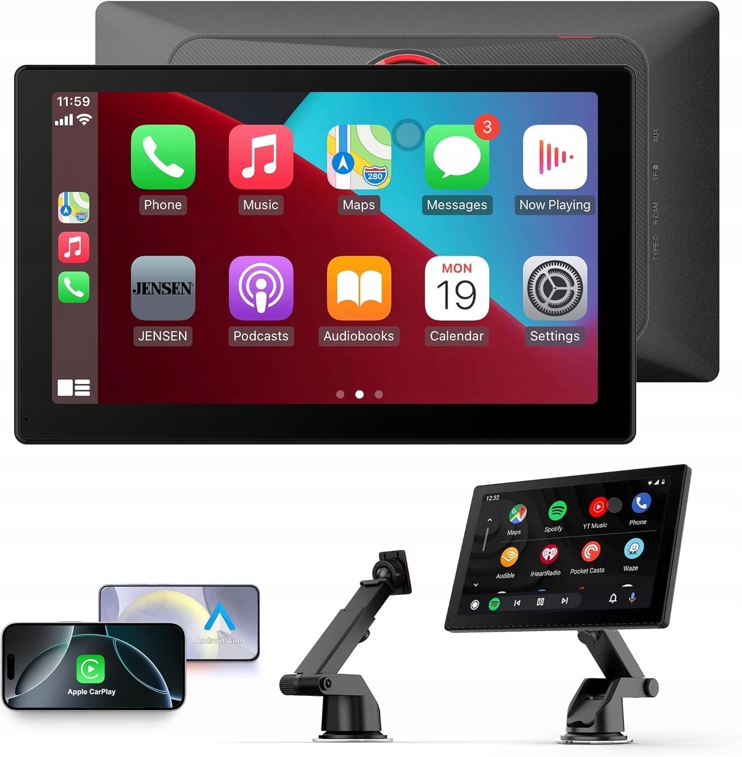 Stereofonní auto, displej CarPlay 22.3 cm pro Apple Car Play a Android Auto