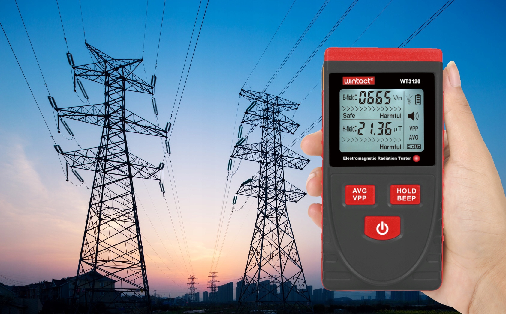 MIERNIK POLA ELEKTROMAGNETYCZNEGO TESTER FAL 100uT Kod producenta WT3120