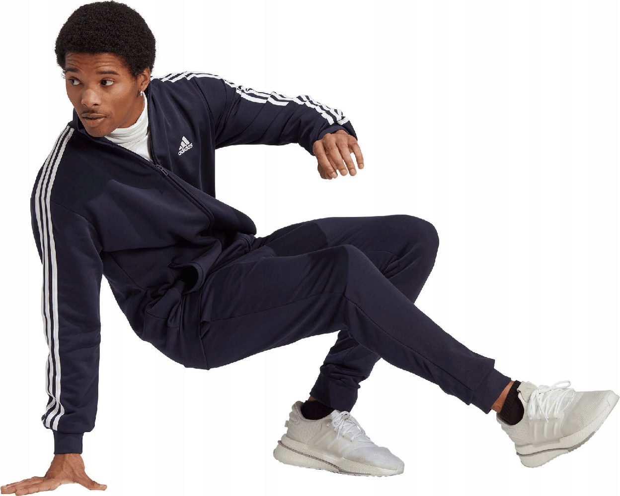 Teplákovka Pánský Adidas Basic 3-STRIPES French Terry Navy IC6765 vel. S