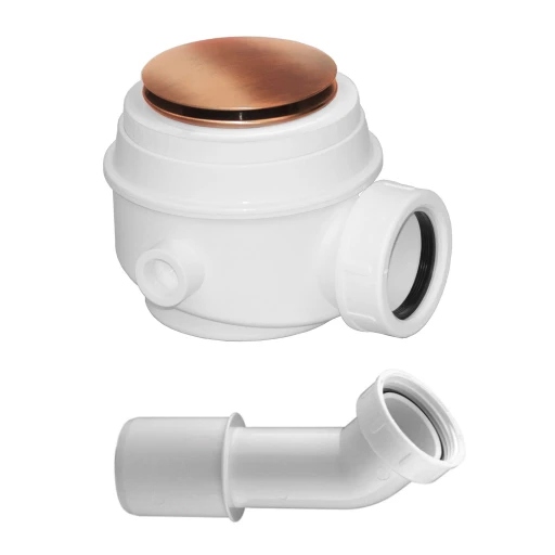 vaňovo-sprchový sifón, brúsená meď