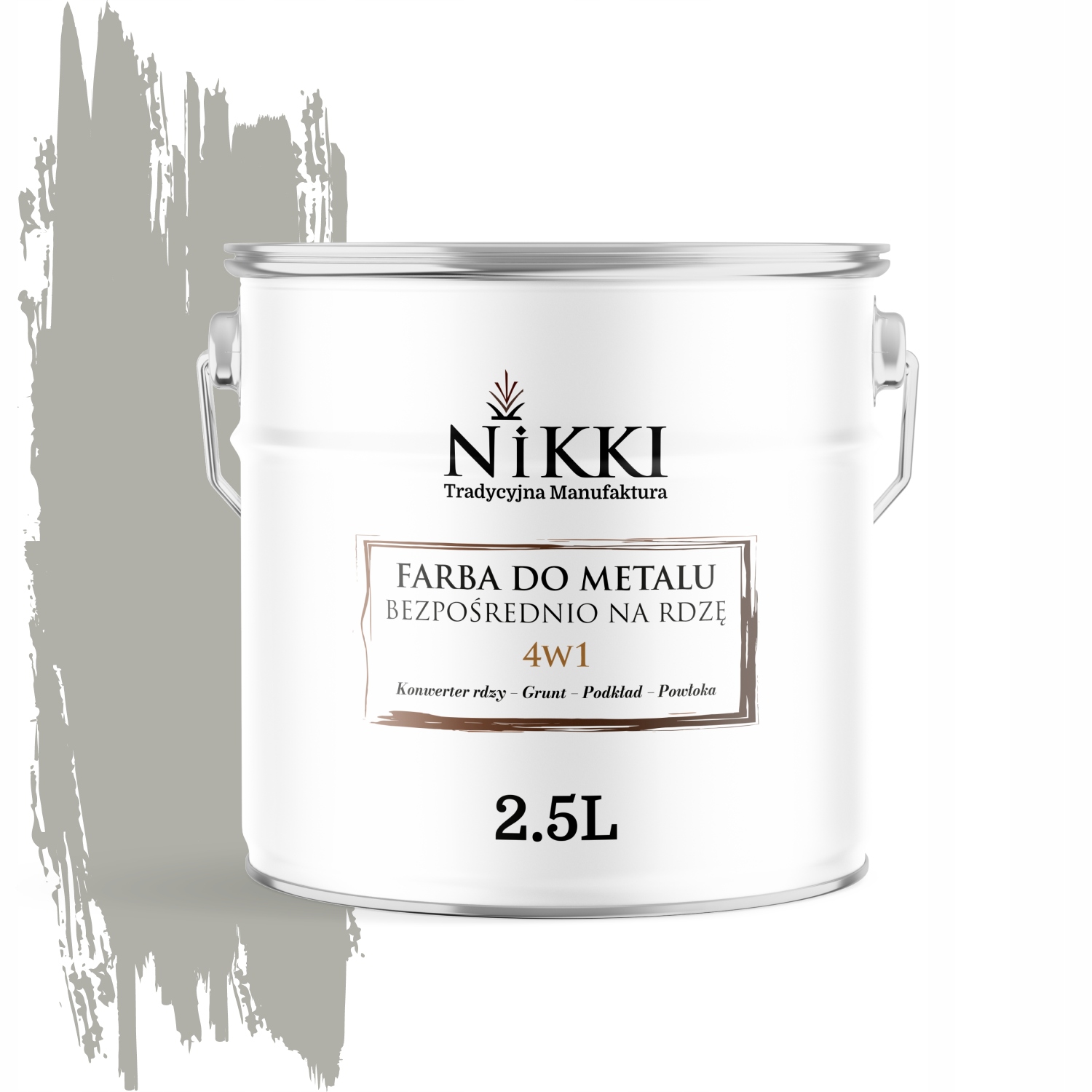 Farba Na Kov Priamo Na Hrdzu 4v1 Pozinkovaná Sivá Agatová Ral 7038 Mat 2,5L